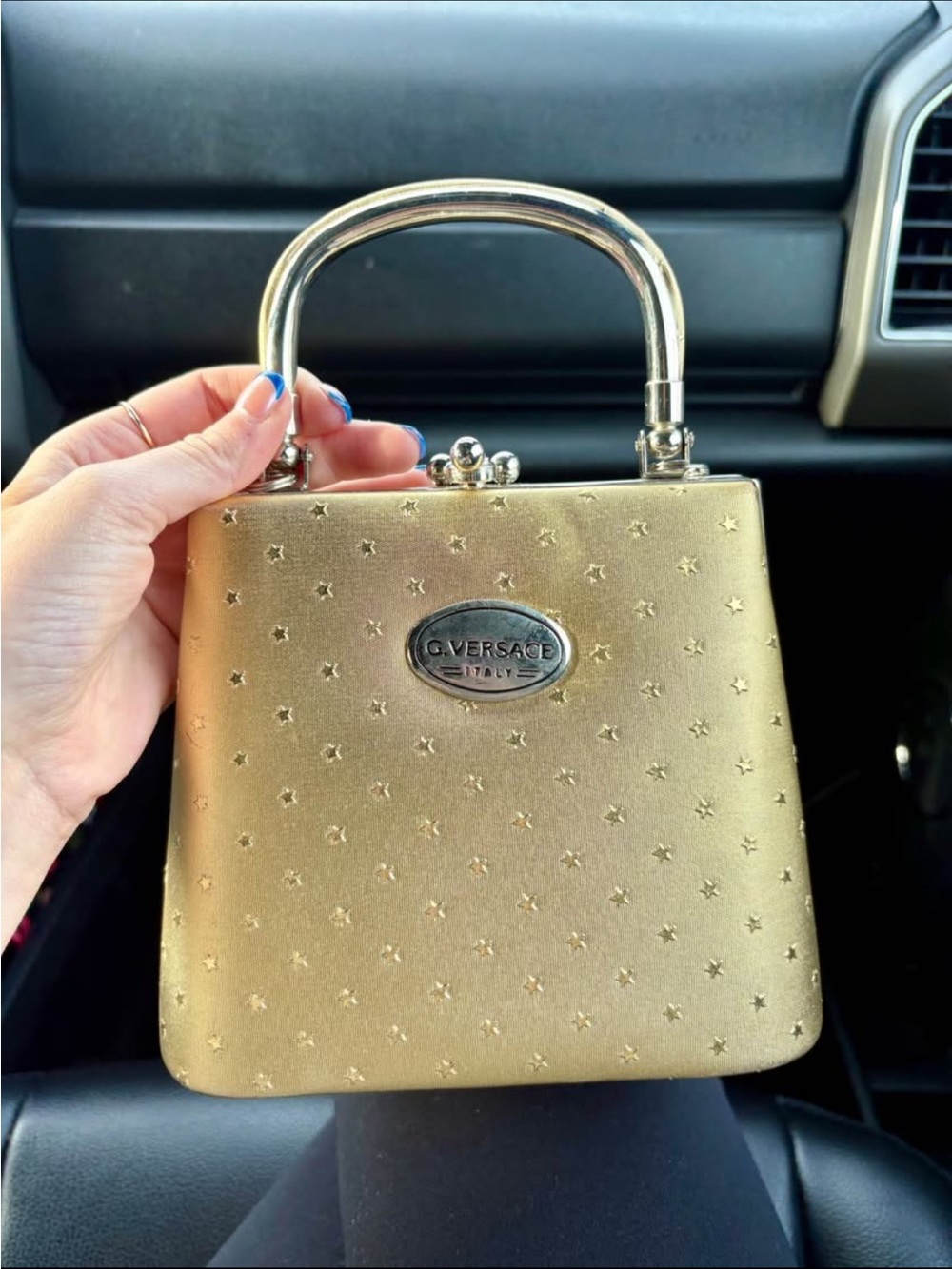Versace Gold Top-Handle Bag